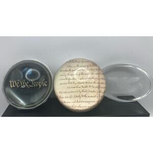 Three Paper Weights-We The People-We the People Eagle-The US Constitution